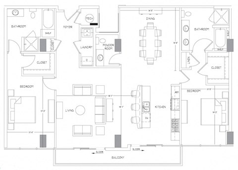 Floorplan at Glass House by Windsor